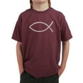 thumbnail image 1 of LA Pop Art Boy's Word Art T-shirt - JESUS FISH, 1 of 2