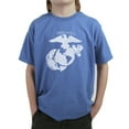 thumbnail image 1 of LA Pop Art Boy's Word Art T-shirt - LYRICS TO THE MARINES HYMN, 1 of 2