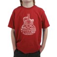 thumbnail image 1 of LA Pop Art Boy's Word Art T-shirt - Languages Guitar, 1 of 2