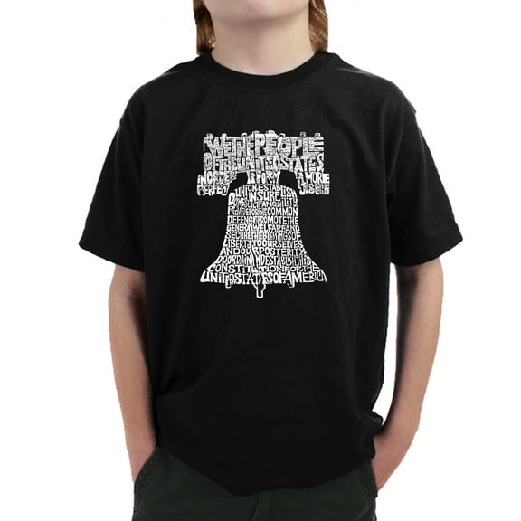 LA Pop Art Boy's Word Art T-shirt - Liberty Bell