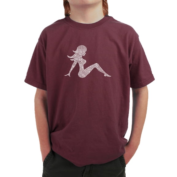 LA Pop Art Boy's Word Art T-shirt - MUDFLAP GIRL