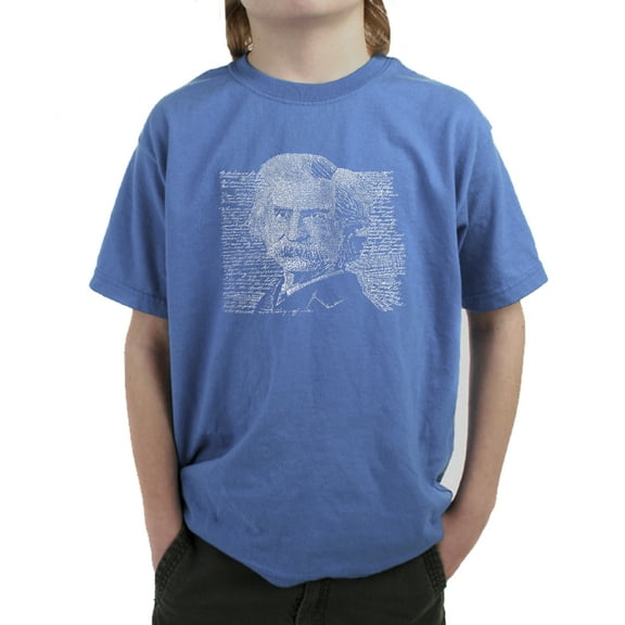LA Pop Art Boy's Word Art T-shirt - Mark Twain