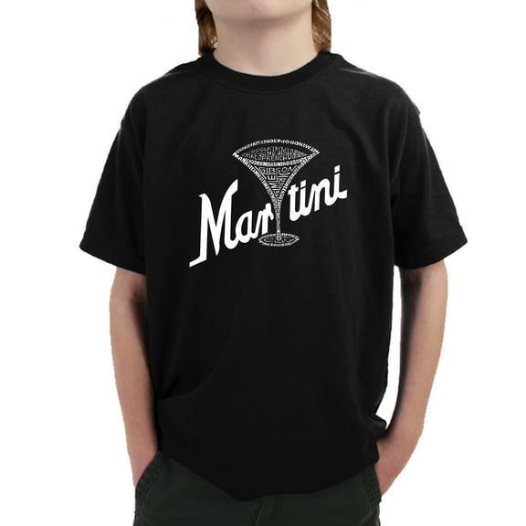 LA Pop Art Boy's Word Art T-shirt - Martini