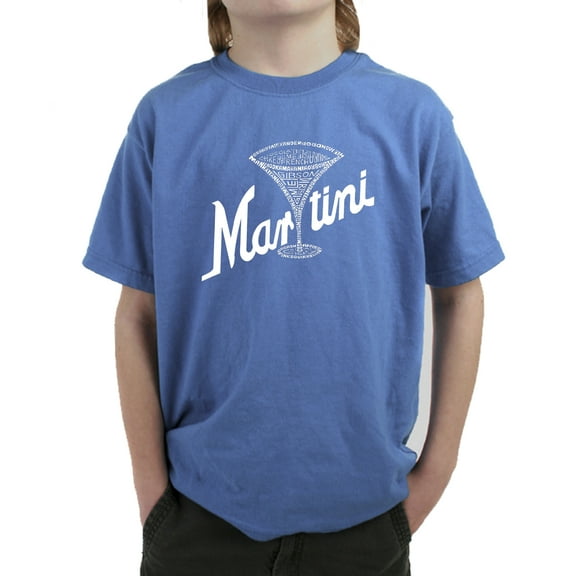 LA Pop Art Boy's Word Art T-shirt - Martini