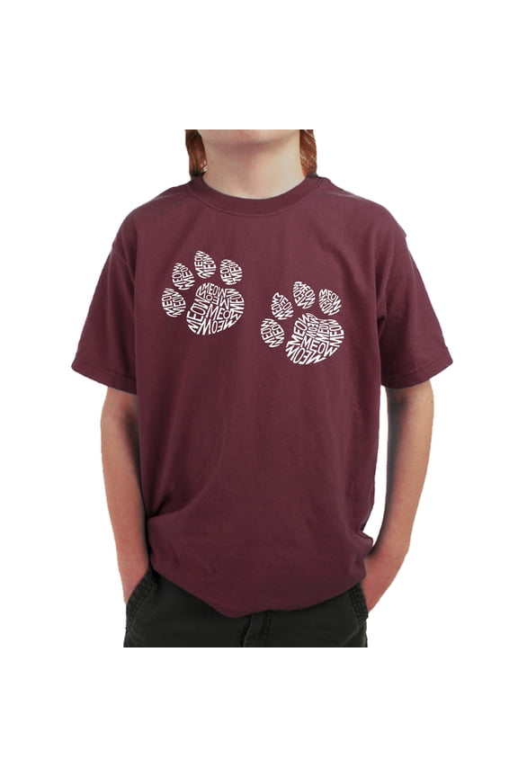 Boy's Word Art T-shirt - Meow Cat Prints