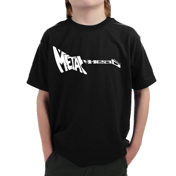 LA Pop Art Boy's Word Art T-shirt - Metal Head