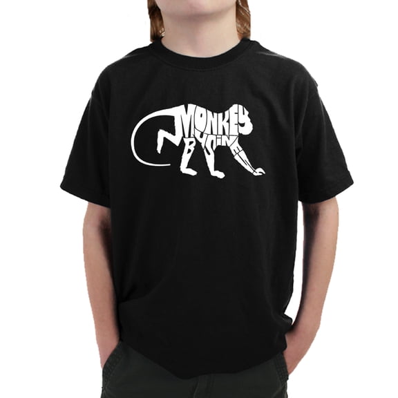 LA Pop Art Boy's Word Art T-shirt - Monkey Business