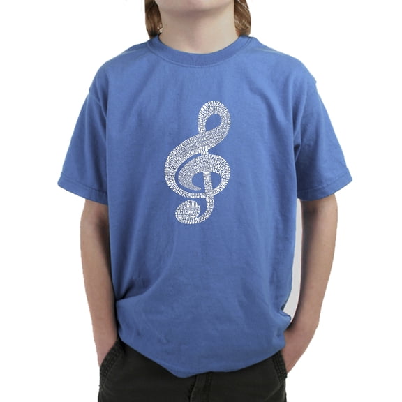 LA Pop Art Boy's Word Art T-shirt - Music Note