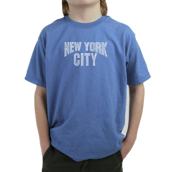 LA Pop Art Boy's Word Art T-shirt - NYC NEIGHBORHOODS