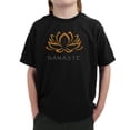thumbnail image 1 of LA Pop Art Boy's Word Art T-shirt - Namaste, 1 of 2