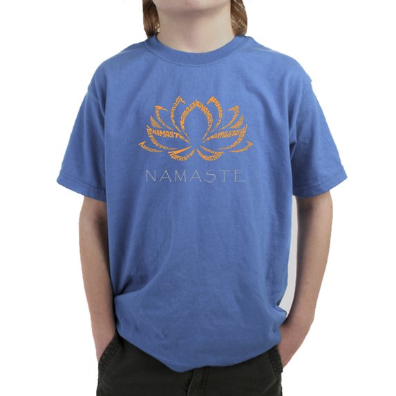 LA Pop Art Boy's Word Art T-shirt - Namaste