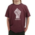 thumbnail image 1 of LA Pop Art Boy's Word Art T-shirt - OCCUPY WALL STREET - FIGHT THE POWER, 1 of 2