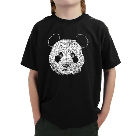 LA Pop Art Boy's Word Art T-shirt - Panda