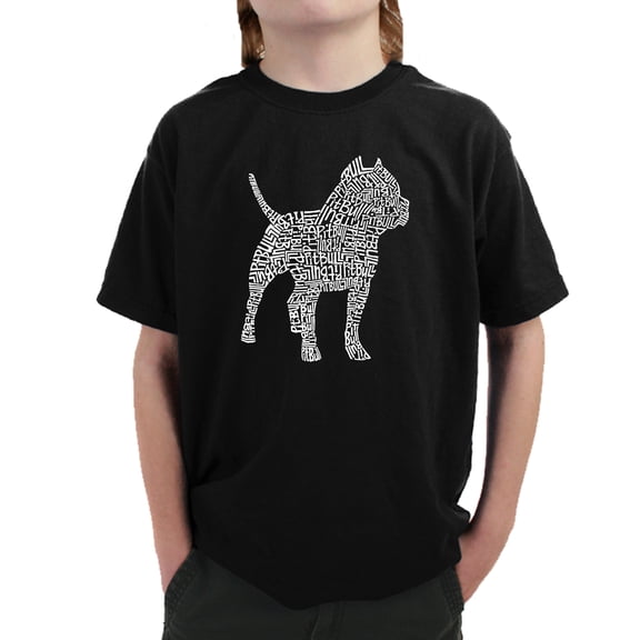 LA Pop Art Boy's Word Art T-shirt - Pitbull