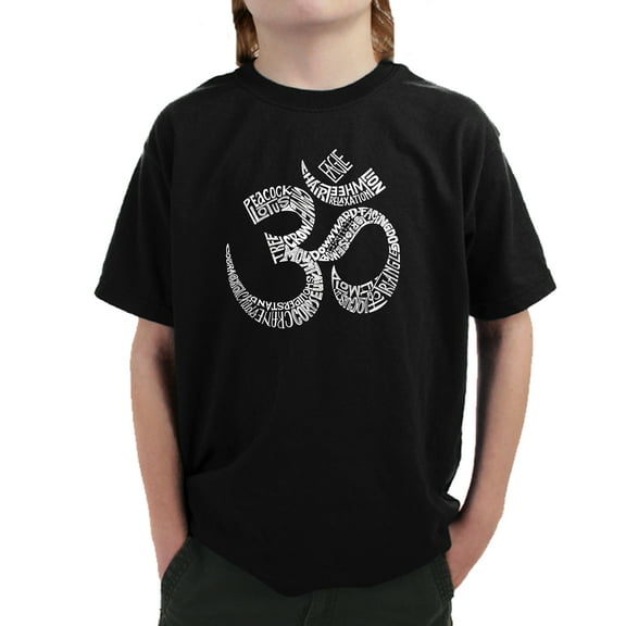 LA Pop Art Boy's Word Art T-shirt - Poses OM
