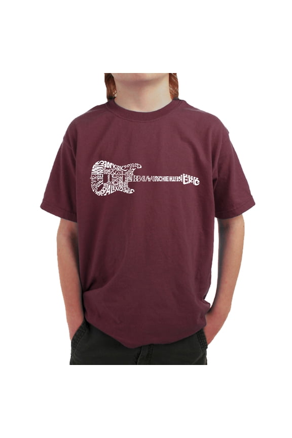 Boy's Word Art T-shirt - Rock Guitar