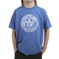thumbnail image 1 of LA Pop Art Boy's Word Art T-shirt - SMILE IN DIFFERENT LANGUAGES, 1 of 2