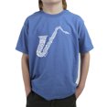 thumbnail image 1 of LA Pop Art Boy's Word Art T-shirt - Sax, 1 of 2