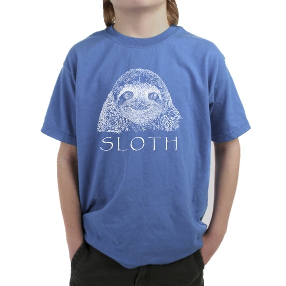 LA Pop Art Boy's Word Art T-shirt - Sloth