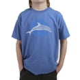 thumbnail image 1 of LA Pop Art Boy's Word Art T-shirt - Species of Dolphin, 1 of 2