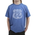 thumbnail image 1 of LA Pop Art Boy's Word Art T-shirt - Stops Along Route 66, 1 of 2