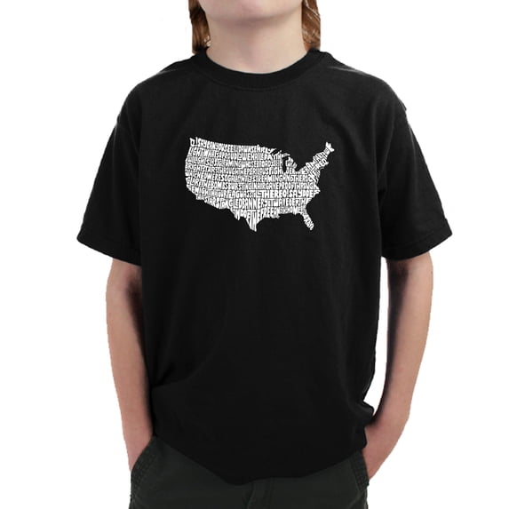 LA Pop Art Boy's Word Art T-shirt - THE STAR SPANGLED BANNER