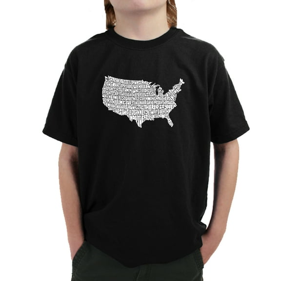LA Pop Art Boy's Word Art T-shirt - THE STAR SPANGLED BANNER