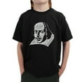 thumbnail image 1 of LA Pop Art Boy's Word Art T-shirt - THE TITLES OF ALL OF WILLIAM SHAKESPEARE'S COMEDIES & TRAGEDIES, 1 of 2
