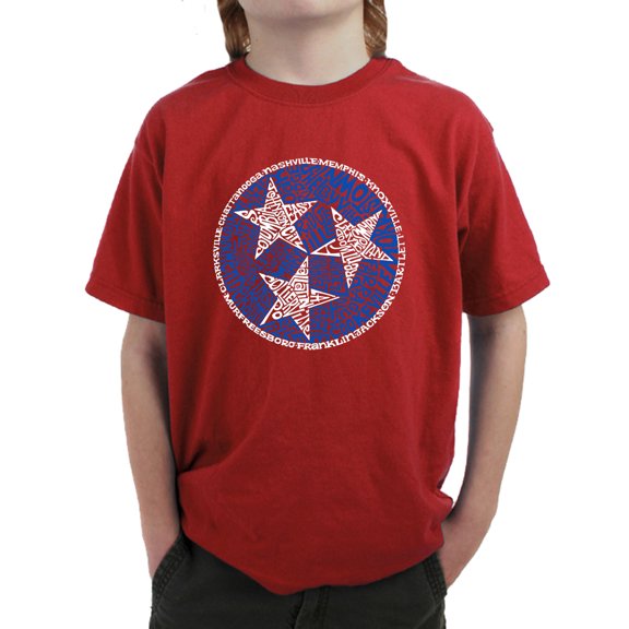 LA Pop Art Boy's Word Art T-shirt - Tennessee Tristar