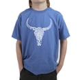 thumbnail image 1 of LA Pop Art Boy's Word Art T-shirt - Texas Skull, 1 of 2