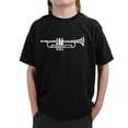thumbnail image 1 of LA Pop Art Boy's Word Art T-shirt - Trumpet, 1 of 2