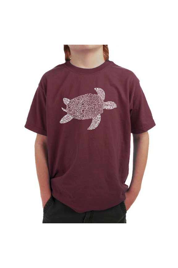 Boy's Word Art T-shirt - Turtle