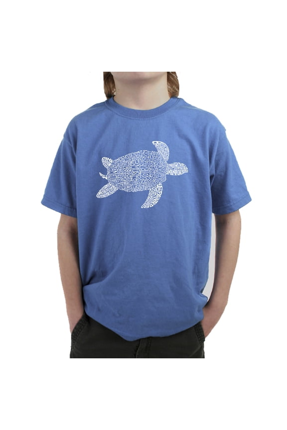 Boy's Word Art T-shirt - Turtle