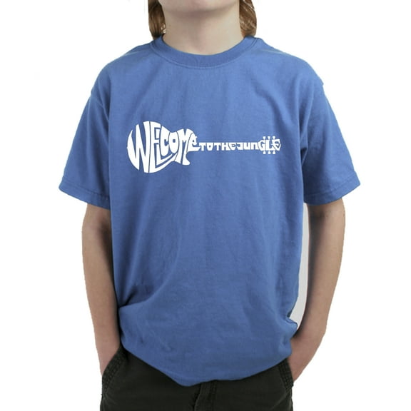 LA Pop Art Boy's Word Art T-shirt - Welcome to the Jungle
