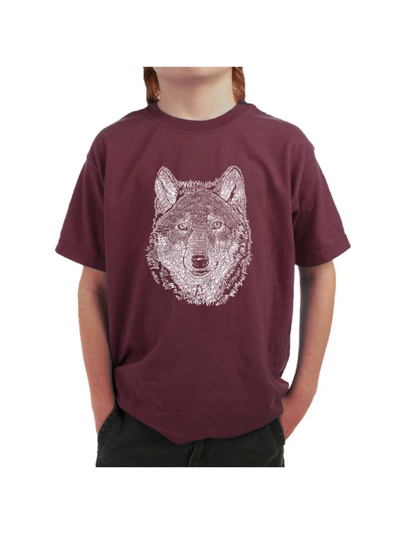 Boy's Word Art T-shirt - Wolf