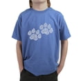thumbnail image 1 of LA Pop Art Boy's Word Art T-shirt - Woof Paw Prints, 1 of 2