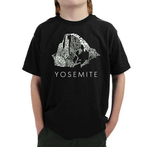 LA Pop Art Boy's Word Art T-shirt - Yosemite