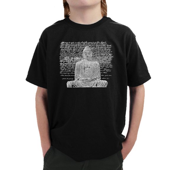 LA Pop Art Boy's Word Art T-shirt - Zen Buddha
