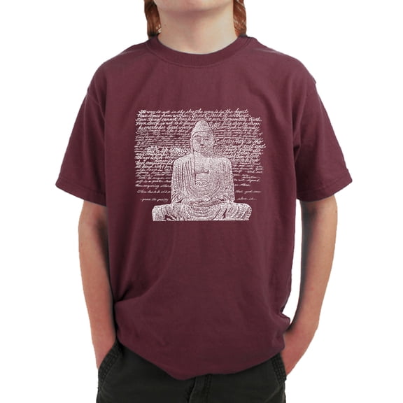 LA Pop Art Boy's Word Art T-shirt - Zen Buddha
