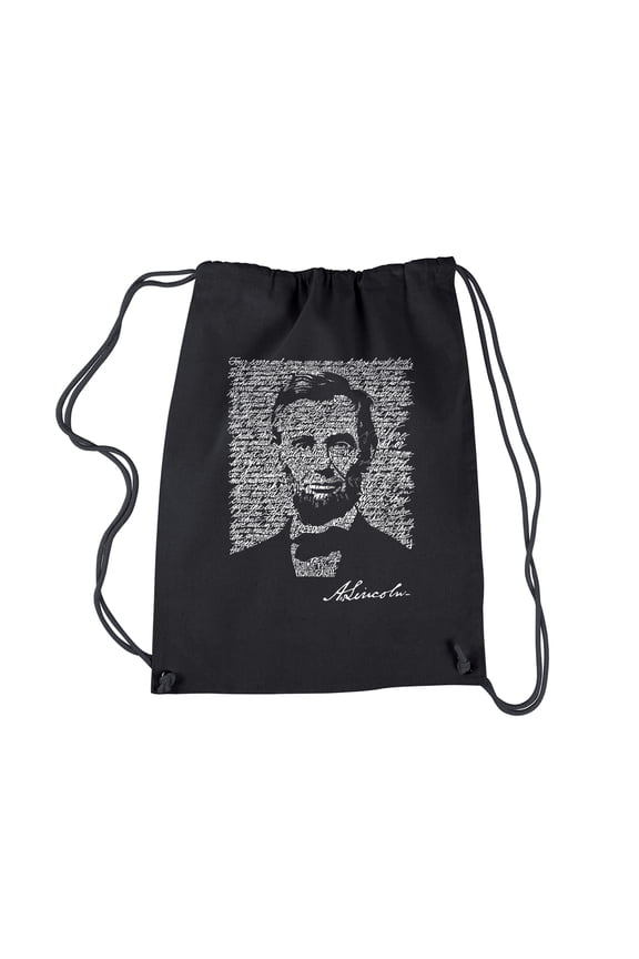 Drawstring Backpack - ABRAHAM LINCOLN - GETTYSBURG ADDRESS