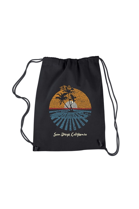 Drawstring Backpack - Cities In San Diego