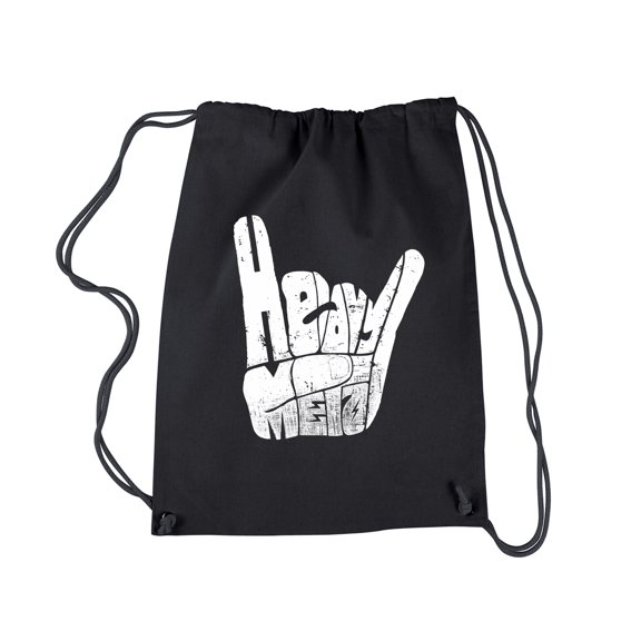 LA Pop Art Drawstring Backpack - Heavy Metal