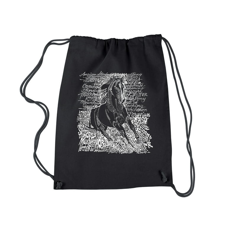 LA Pop Art Drawstring Backpack POPULAR HORSE BREEDS