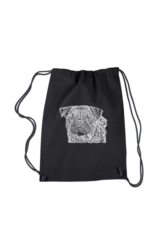 Drawstring Backpack - Pug Face