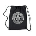 thumbnail image 1 of LA Pop Art Drawstring Backpack - SMILE IN DIFFERENT LANGUAGES, 1 of 2
