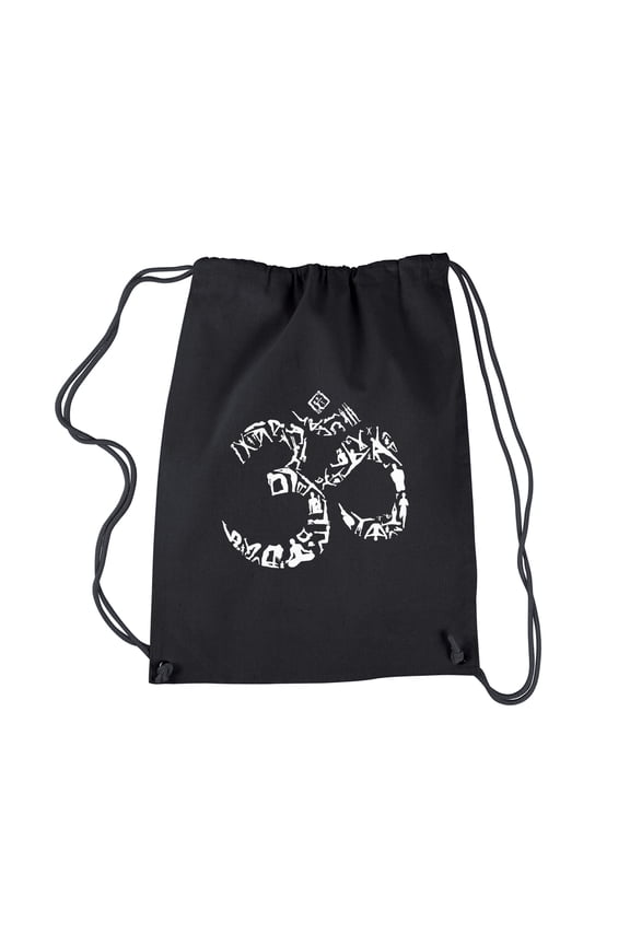 Drawstring Backpack - THE OM SYMBOL OUT OF YOGA POSES