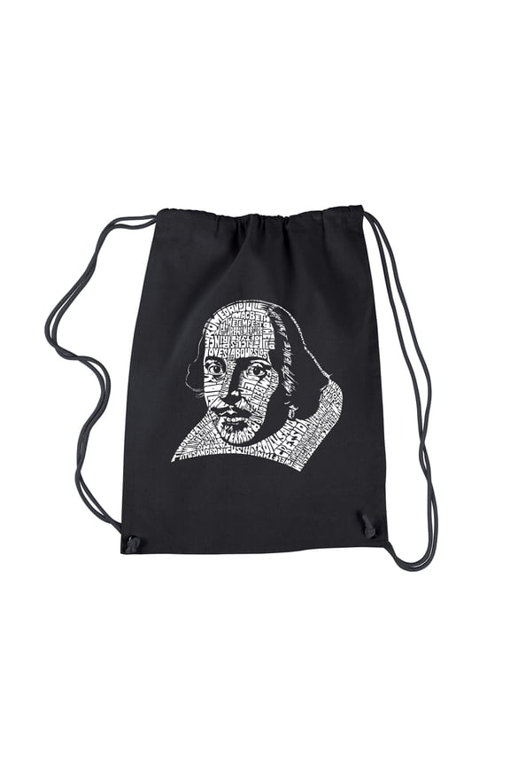 Drawstring Backpack - THE TITLES OF ALL OF WILLIAM SHAKESPEARE'S COMEDIES & TRAGEDIES