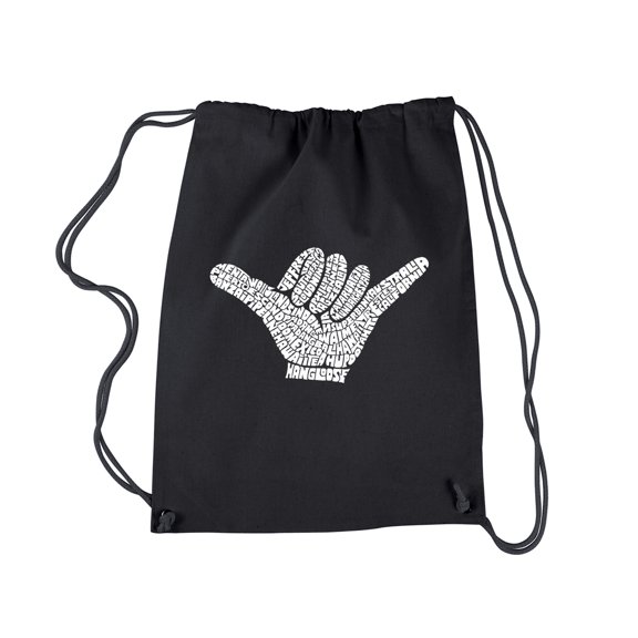 LA Pop Art Drawstring Backpack - TOP WORLDWIDE SURFING SPOTS