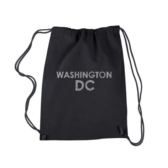 LA Pop Art Drawstring Backpack - WASHINGTON DC NEIGHBORHOODS