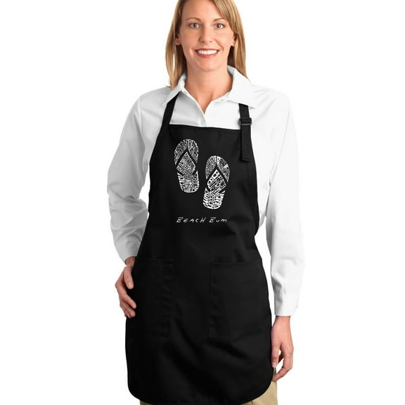 LA Pop Art Full Length Word Art Apron - BEACH BUM